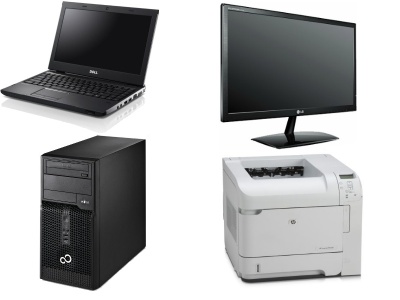 Komputery, laptopy, monitory, drukarki, skanery